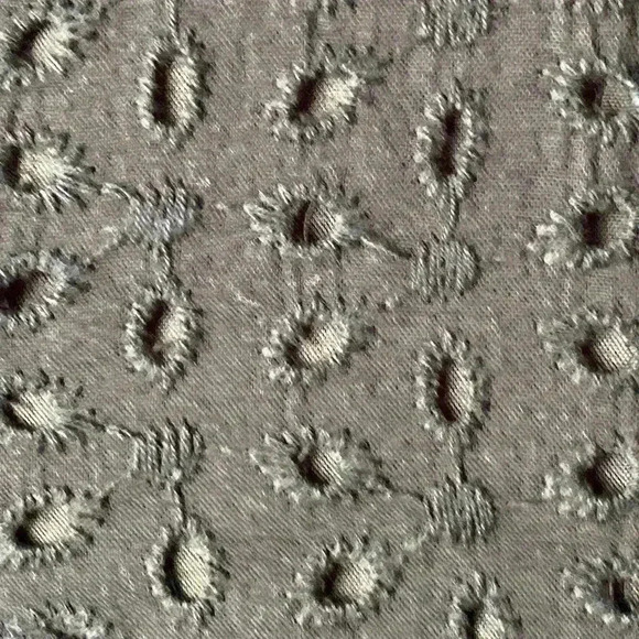 UNBRANDED WOMENS SIZE MEDIUM BLACK EYELET ROMPER DRESS BACK ZIPPER CLEAN - Picture 4 of 16